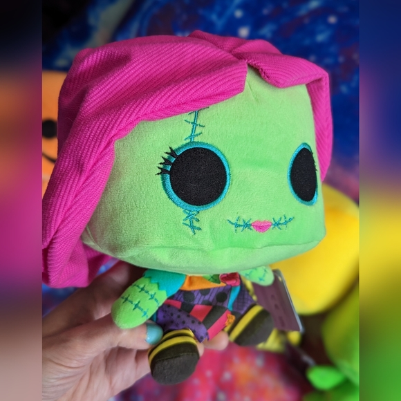 Set of 4 8" Disney Funko Nightmare Before Christmas Neon Blacklight Plushies - Picture 11 of 13